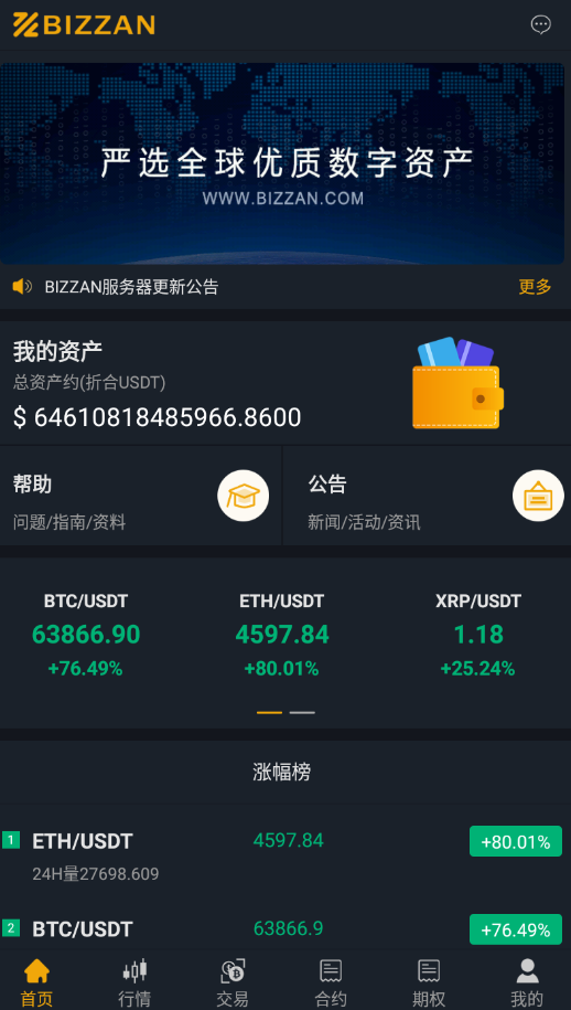独家完整版BIZZAN币严源码/多语言交易所/币币交易永续合约期权/OTC交易-八妹源码